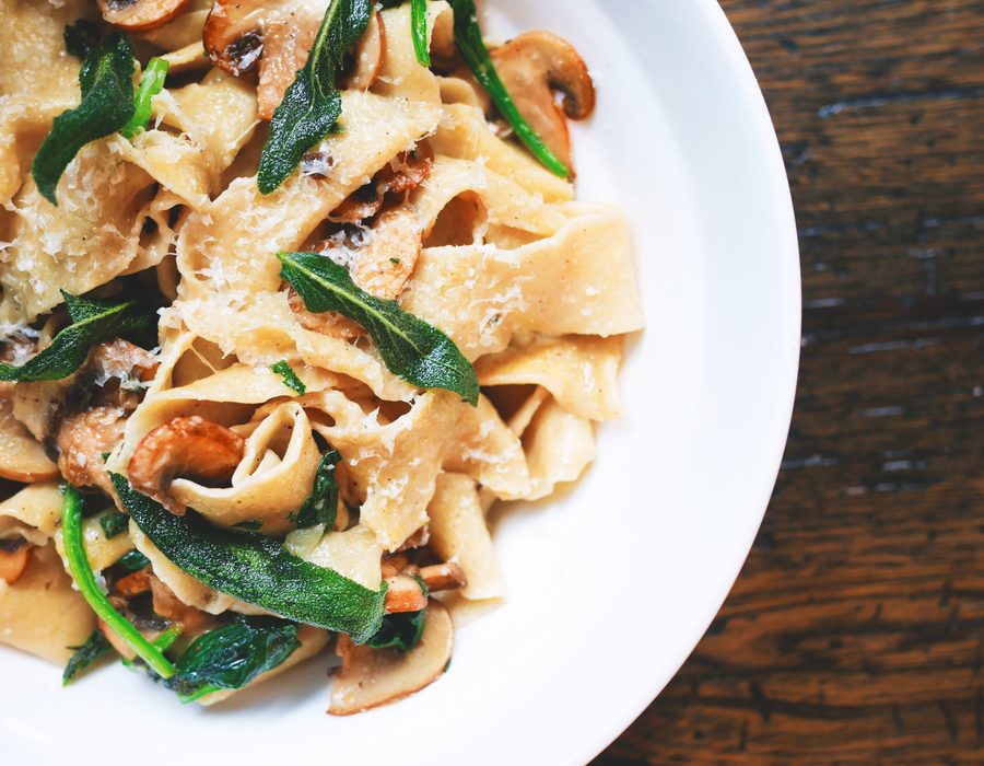 Mushroom and sage pasta